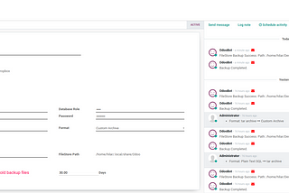 ODOO Database Backup Configuration