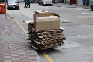Pushing Cardboard