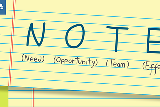 NOTE Starts with NEED