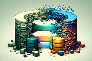 An image depicting Rails caching evolution from ‘Cache Version 1’ to ‘Cache Version 2’. ‘Version 1’ is shown as a basic, static structure, while ‘Version 2’ appears advanced and vibrant. The transition is visually represented by a morphing effect, with colors evolving from muted to bright, highlighting the progress and enhanced capabilities in Rails caching.