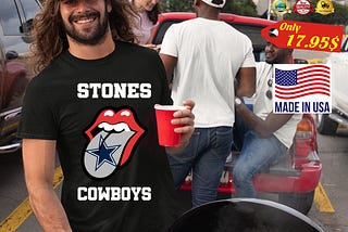 HOT Dallas Cowboy rolling stones tongue shirt