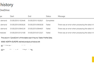 Power BI: CSV refresh failure