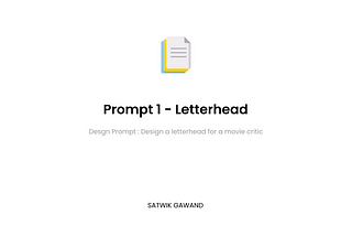 Prompt Design 1 — Letterhead