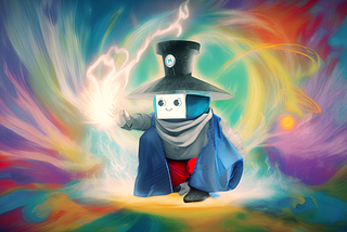 Jeff sits at the heart of a bright swirl of Maelstrom energy. He has an expression of child like wonder on his little face.