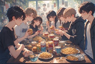 Remnants of Food Left To Eat …
