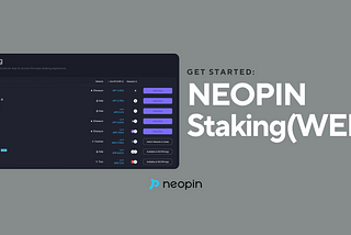 [NEOPIN 3.0 Guide] Staking(WEB)