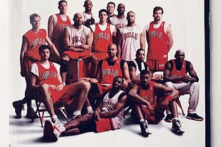 The New York Times Magazine cover with the Chicago Bulls team. “The best. Ever. Anywhere.”