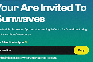 Sunwaves referral code: furqanlizer