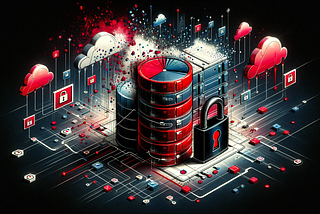 A minimalistic and technical digital illustration showcasing web3 storage technologies. The image features interconnected network nodes, symbolizing a decentralized web, with a prominent secure lock icon representing privacy and security. Data blocks and flowing streams are depicted, illustrating the storage and retrieval of data.