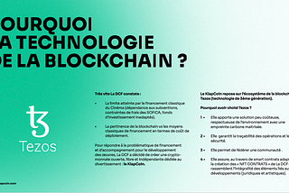 Pourquoi choisir la blockchain Tezos ?