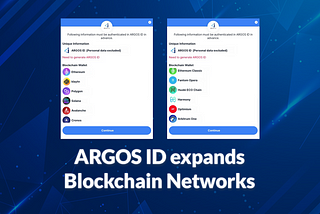 Unlock the Possibilities: How ARGOS ID is Growing Its Supported Blockchain Network