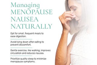 Infographic Managing Menopause Nausea Naturally
