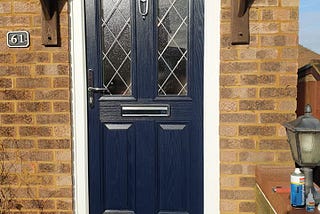 Composite 4 twin glazed in blue. Fitted in Hitchin yesterday.