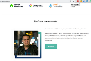 Aleksandar Nenov — AWS Community Hero, Activities in 2019