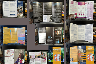 5 Brochures I collected from the NHS, Sunbury Health Centre (SHC)