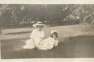 Edith and Maria in the Countryside, Surrey, 1920