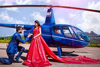 Book helicopter for marriage in Rajasthan