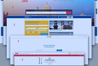 User interface of some online booking