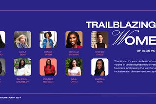 Trailblazing Women of BLCK VC