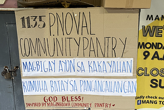 On the Rise of Community Pantries in Manila