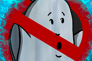 Ghost that resembles the Ghostbusters logo