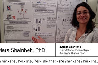 Mara Shainheit, PhD and taking your place in science