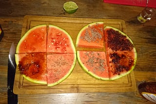 Watermeloen van de Bbq :)