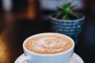 A cup of cappucino.