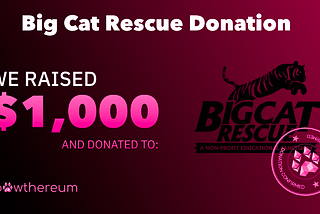 Community Donation to Big Cat Rescue