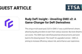 Rudy DeFi Insight - Unveiling GMX v2: A Game-Changer for DeFi Derivatives?