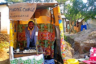 How Africans charge their mobile phones in the electrical desert.