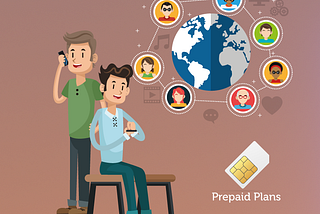 Two boys using prepaid plan showing global with bundle services