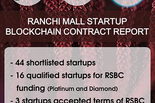 Ranchi Mall Startup Blockchain Contract Report — August 2018
