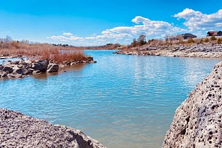 Taking a beautiful and serene walk along the Snake River near Idaho Falls, ID