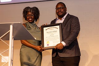 FilmHedge CEO Accepts Award from Georgia Secretary of State