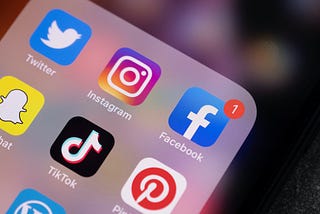 Iphone screenshot of social media apps menu