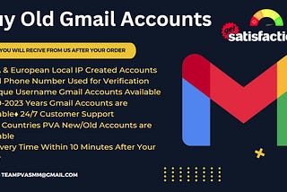 Buy Old Gmail Accounts In Bulk (Pva- Aged)