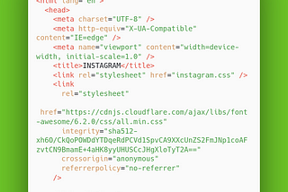 Instagram clone using HTML & CSS