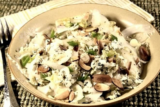 Sauces and Condiments — Napa Cabbage Salad with Blue Cheese
