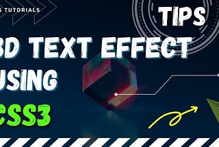 3D Text Effect with simple code using CSS3 #CSS #CSS3 #HTML #Web_Tips #3DText