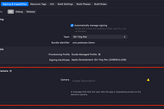 從 Capability 設定權限請求訊息 — Xcode 26 新功能