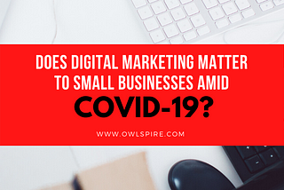 Does Digital Marketing Matter to Small Businesses Amid COVID-19?