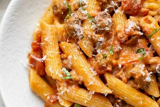 Red sauce pasta or Pasta Arrabbiata