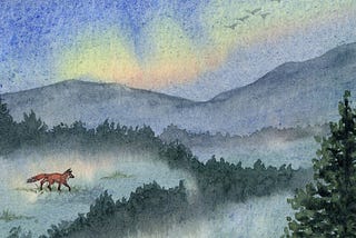 How to Paint Foxy Misty Morning in Watercolour — with Narrated Video