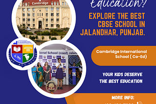 Seeking Quality Education? Explore the Best CBSE School in Jalandhar, Punjab