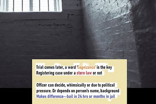 Jail or bail: ‘Cognizance’, the key word that makes the difference, can throw innocent in detention…