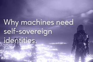 Why Machines Need Self-Sovereign Identities