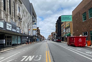 Clark Street in the middle of a recent Wednesday