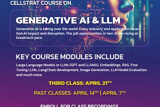 CellStrat‘s’new Gen AI Course rolls on..