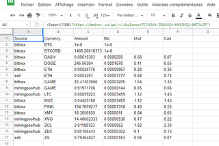 How to import crypto balances into Google Sheets or Excel in less than 5 minutes